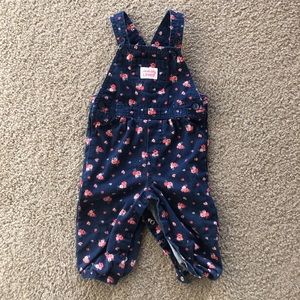 Toddler/Baby Girl Floral Overalls